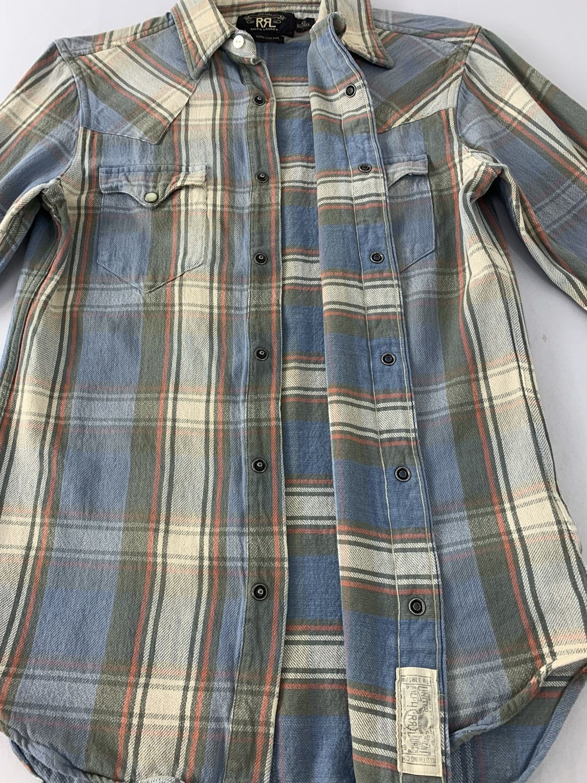 RRL Ralph Lauren RRL Ralph Lauren Flannel Checked Western Shirt Snap Button Size US S / EU 44-46 / 1 - 5 Thumbnail