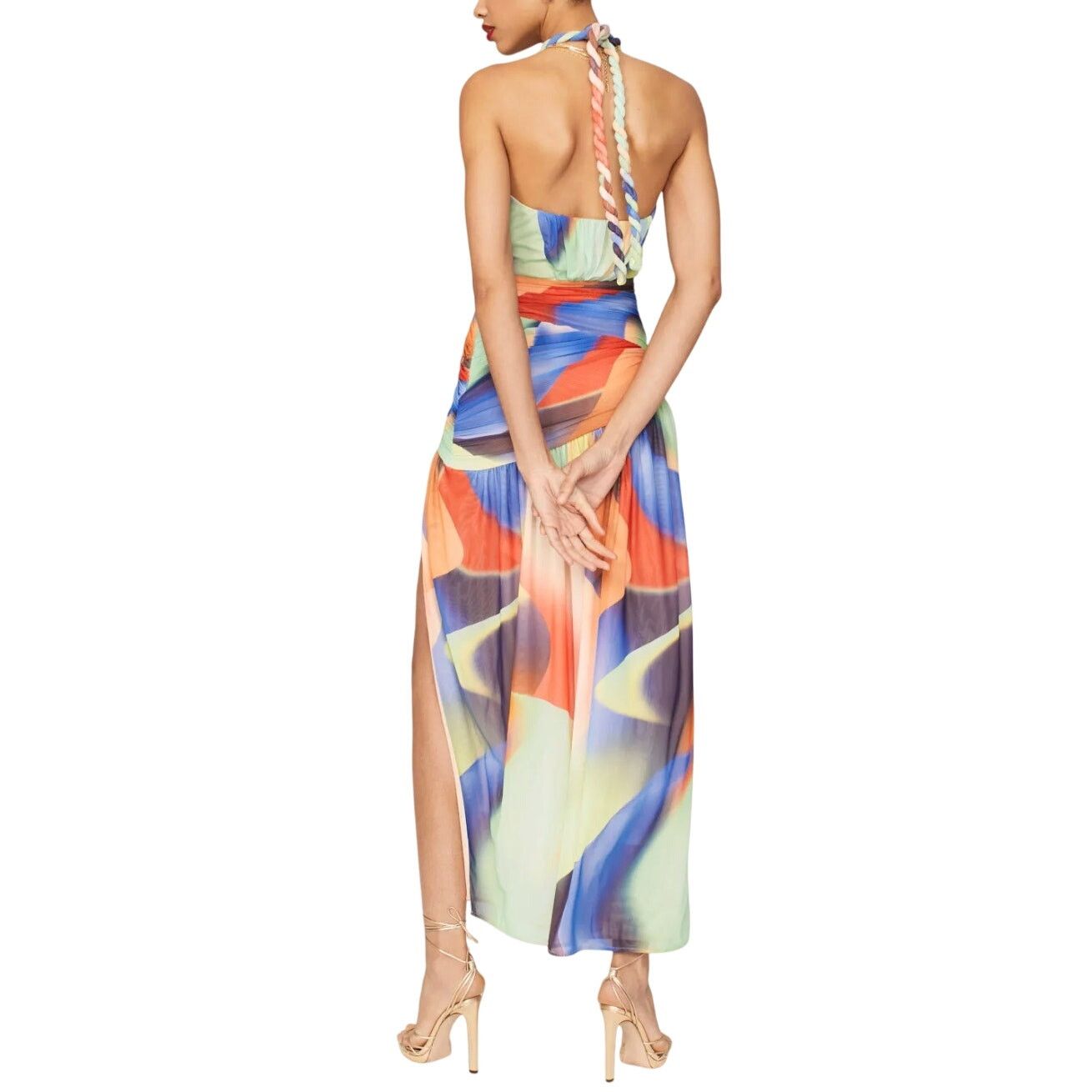 NICHOLAS Nicholas Halter Bristol Dress in Multi, Size US 2 Size XS / US 0-2 / IT 36-38 - 3 Thumbnail