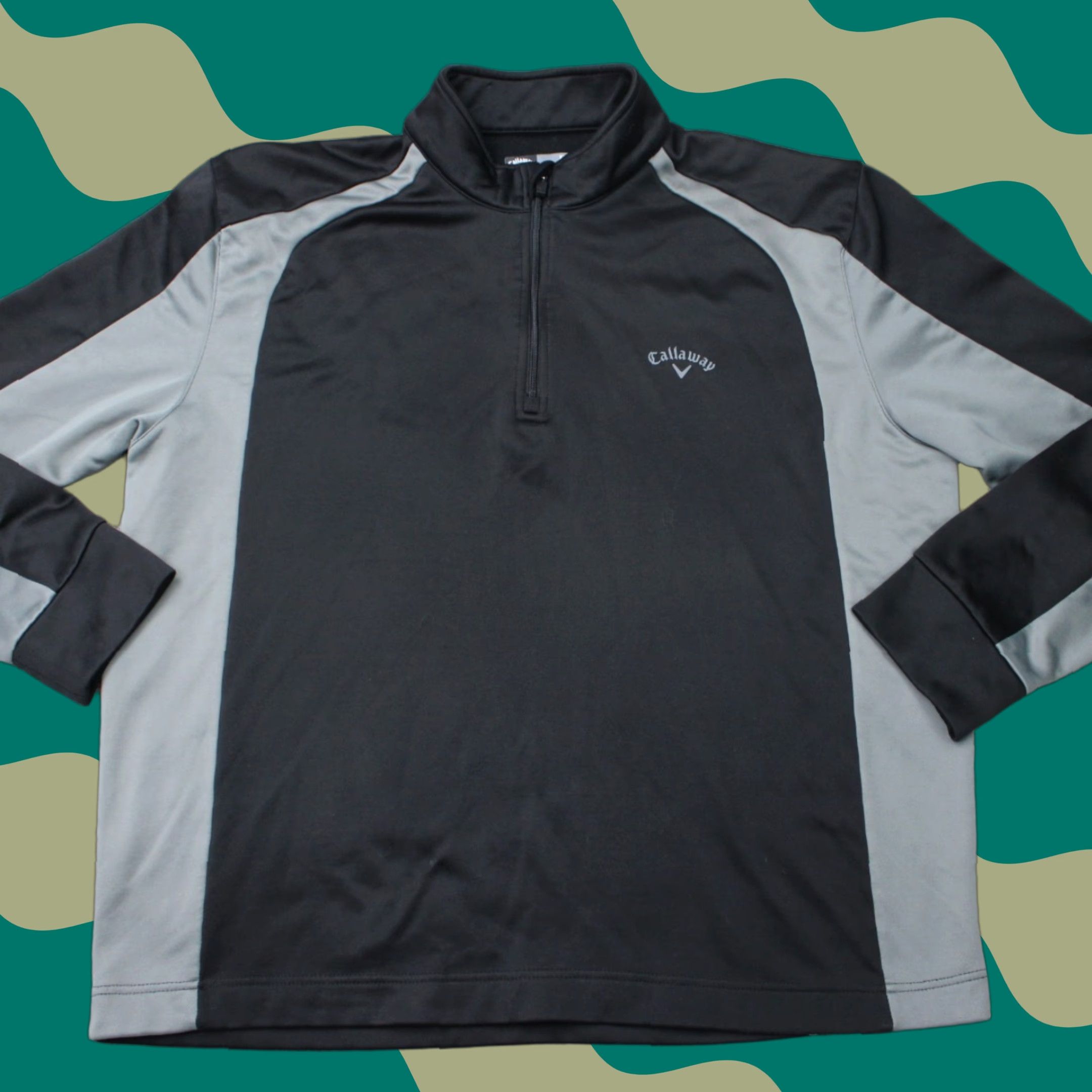 Callaway Callaway Sweatshirt Mens 2XL Black 1/4 Zip Golf 100% Polyester Long Sleeve Pullover Mock Neck Sports Outdoor Size US XXL / EU 58 / 5 - 1 Thumbnail