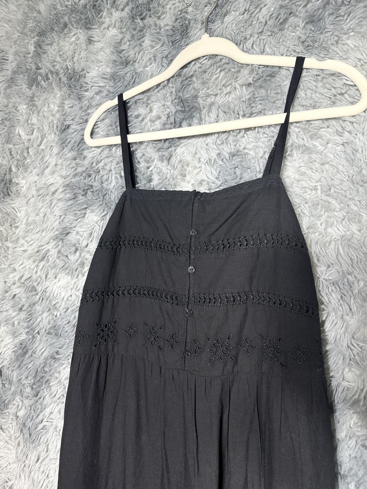 Other Black Spaghetti Strap Maxi Dress with Lace Detailing Size ONE SIZE - 2 Thumbnail