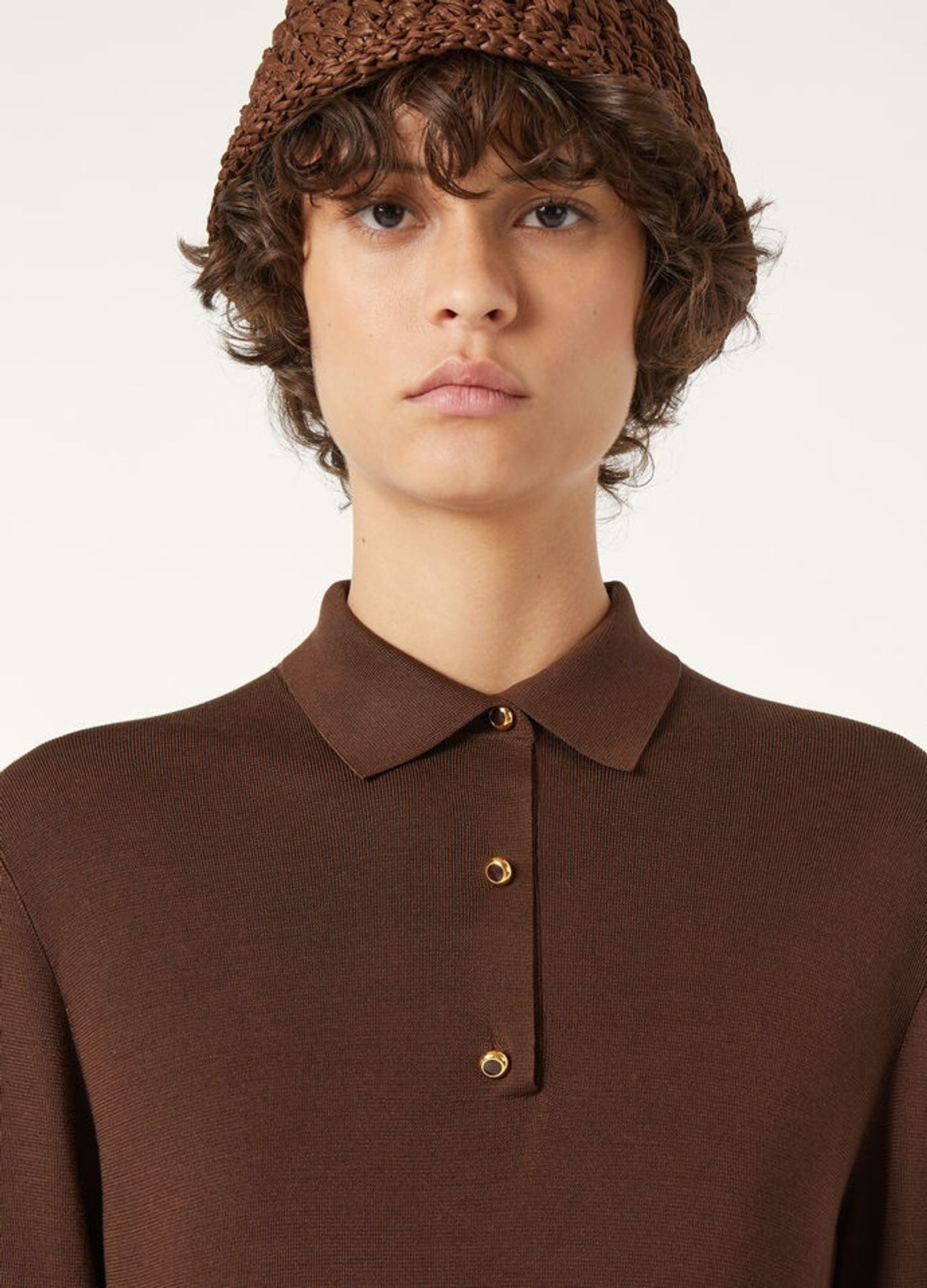 Loro Piana o1srvl11e0526 FAP6276 Lyskamm Midi Dress in Brown Size M / US 6-8 / IT 42-44 - 3 Thumbnail