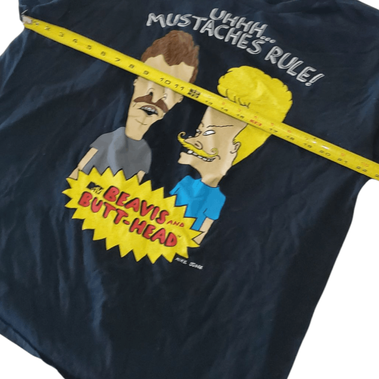 Vintage Beavis and Butthead Mustache T-Shirt Size US XL / EU 56 / 4 - 6 Thumbnail