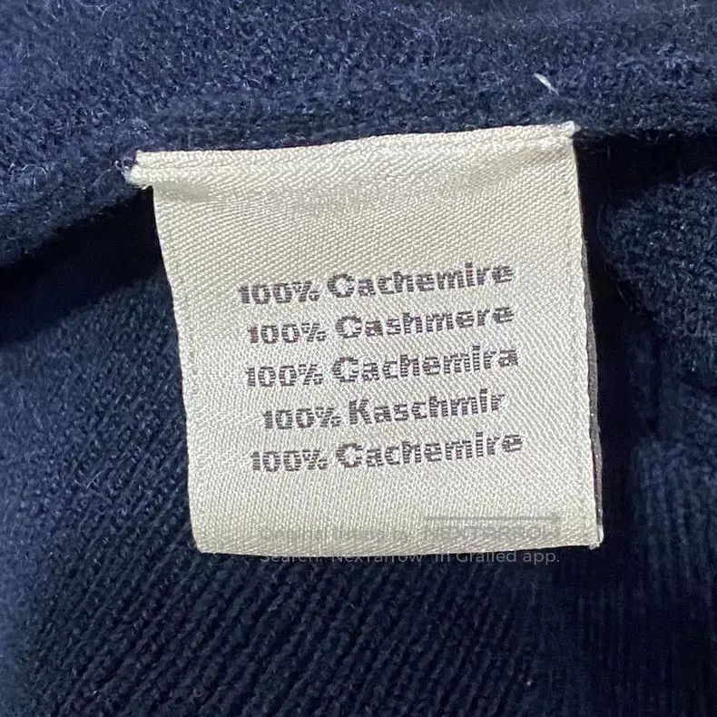 Hermes Hermes Dark Blue Double-layer Ribbed Collar Cashmere Sweat Size S / US 4 / IT 40 - 4 Thumbnail