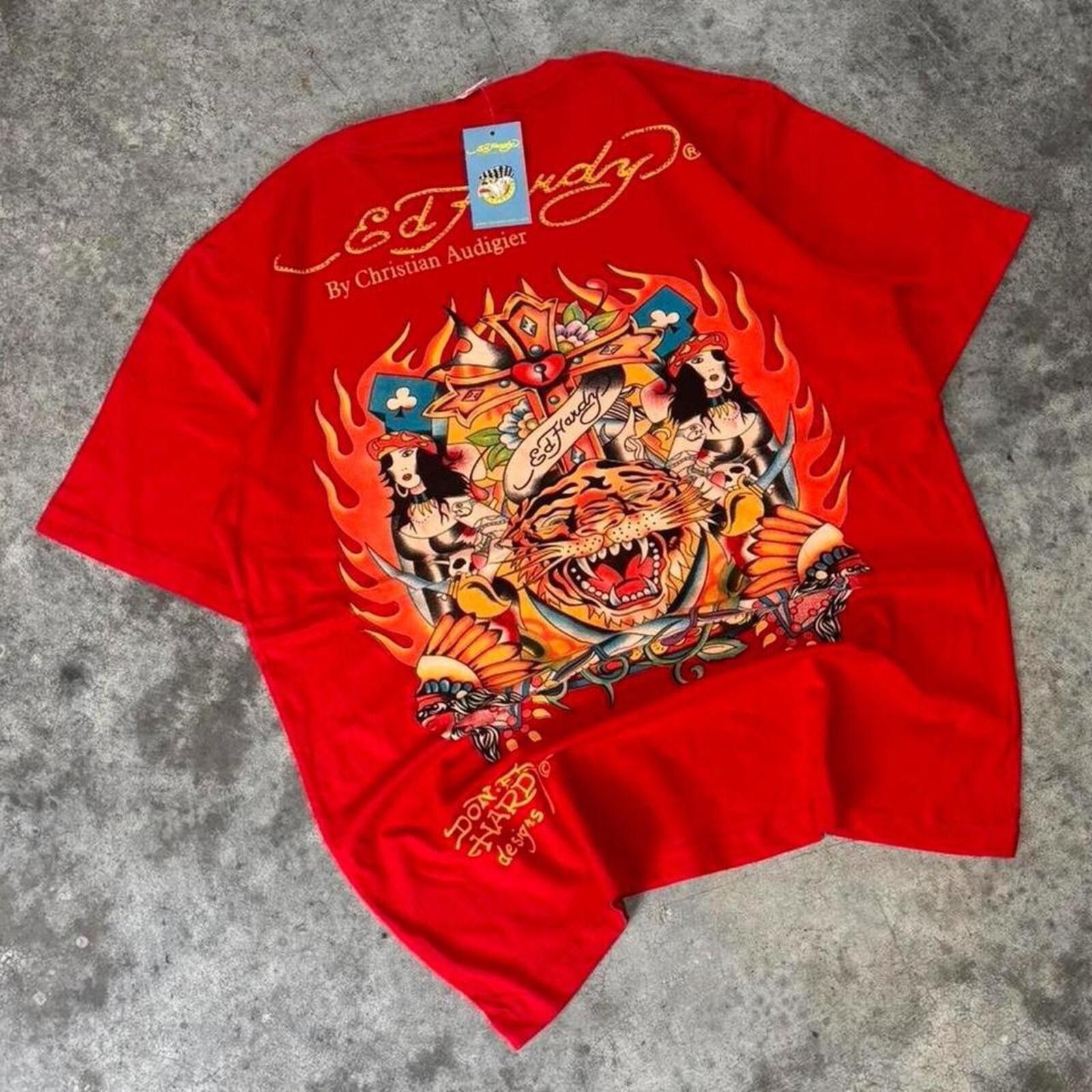 Ed Hardy Ed Hardy Christian Audigier Y2K Graphic Streetwear Tee Size US XXL / EU 58 / 5 - 2 Thumbnail