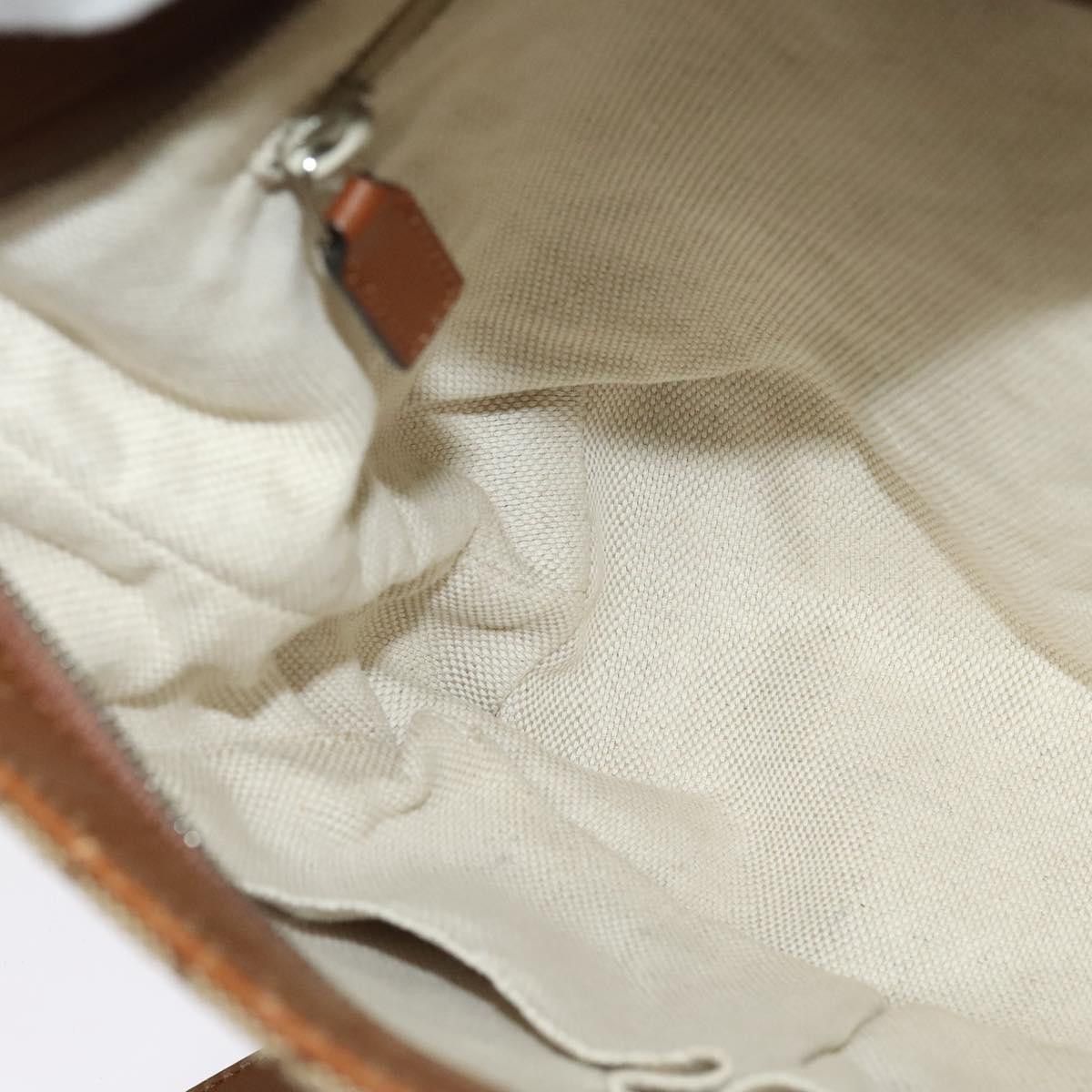 Gucci GUCCI GG Canvas Web Sherry Line Shoulder Bag Beige Gold Size ONE SIZE - 18 Thumbnail