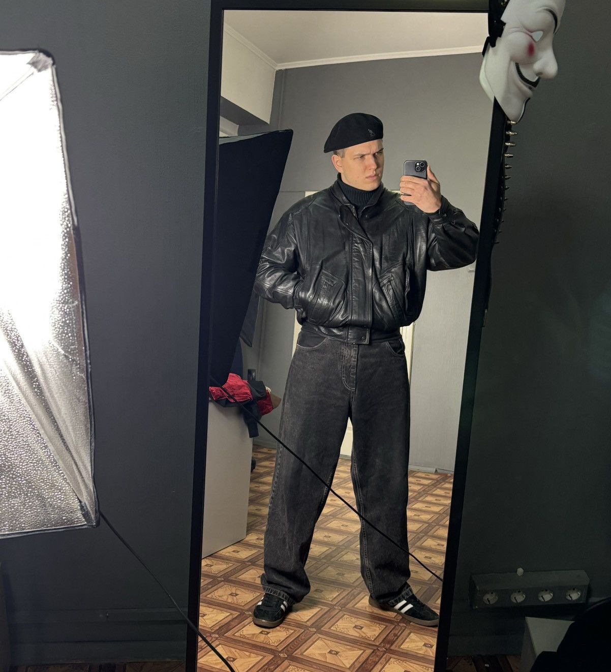 Vintage Leather Vintage Bomber jacket Size US XL / EU 56 / 4 - 2 Thumbnail