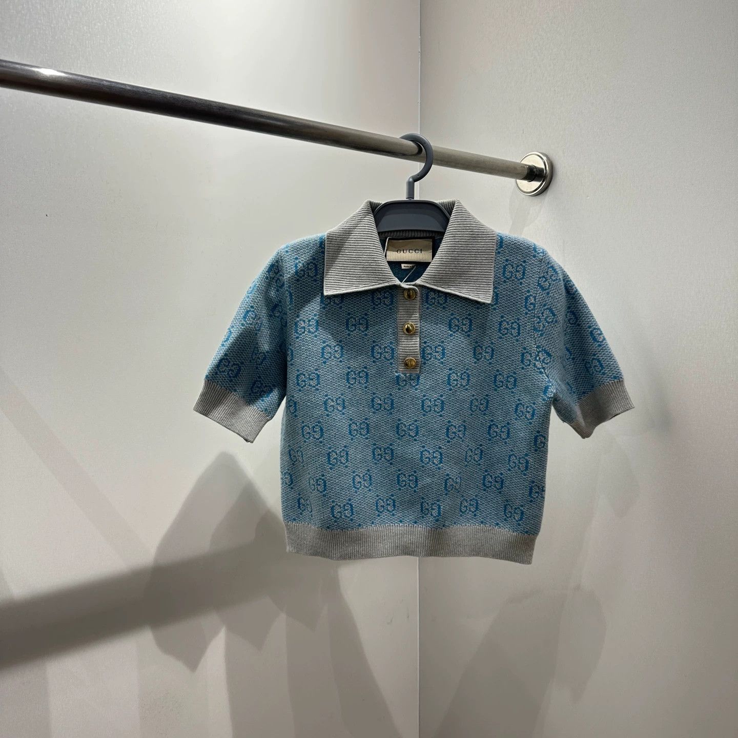 Gucci Gucci GG Allover Knit Wool Polo S 24SS Size S / US 4 / IT 40 - 1 Thumbnail