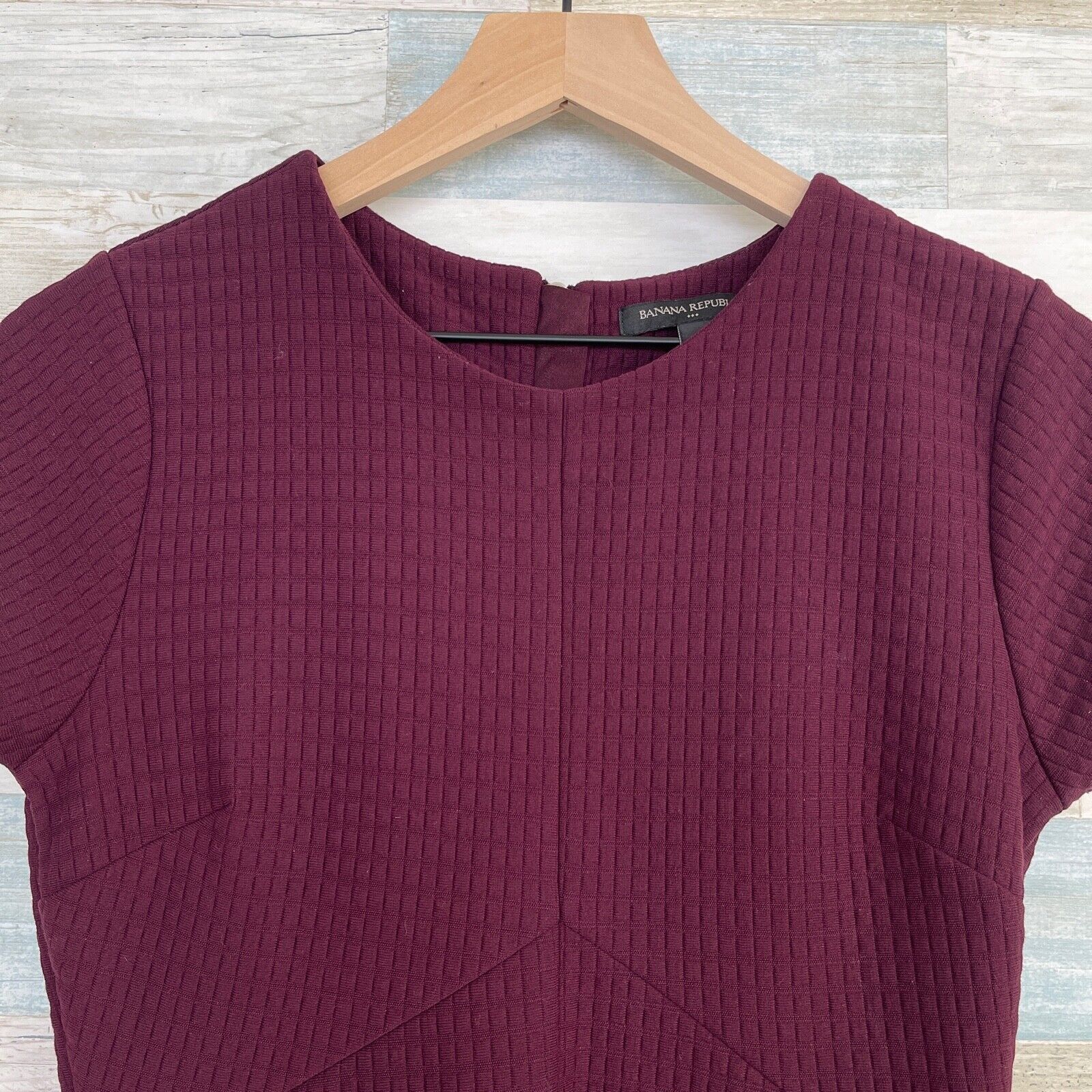 Banana Republic Banana Republic Ponte Fit & Flare Knit Dress Purple Womens 4 Size S / US 4 / IT 40 - 2 Thumbnail
