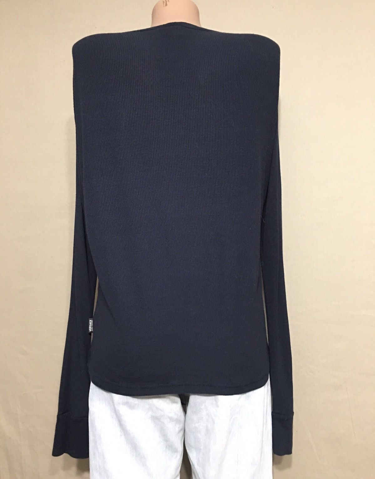 Versace × Versace Jeans Couture Versace Jeans Couture Navy Blue T-shirt Long Sleeve Size M Size M / US 6-8 / IT 42-44 - 4 Thumbnail
