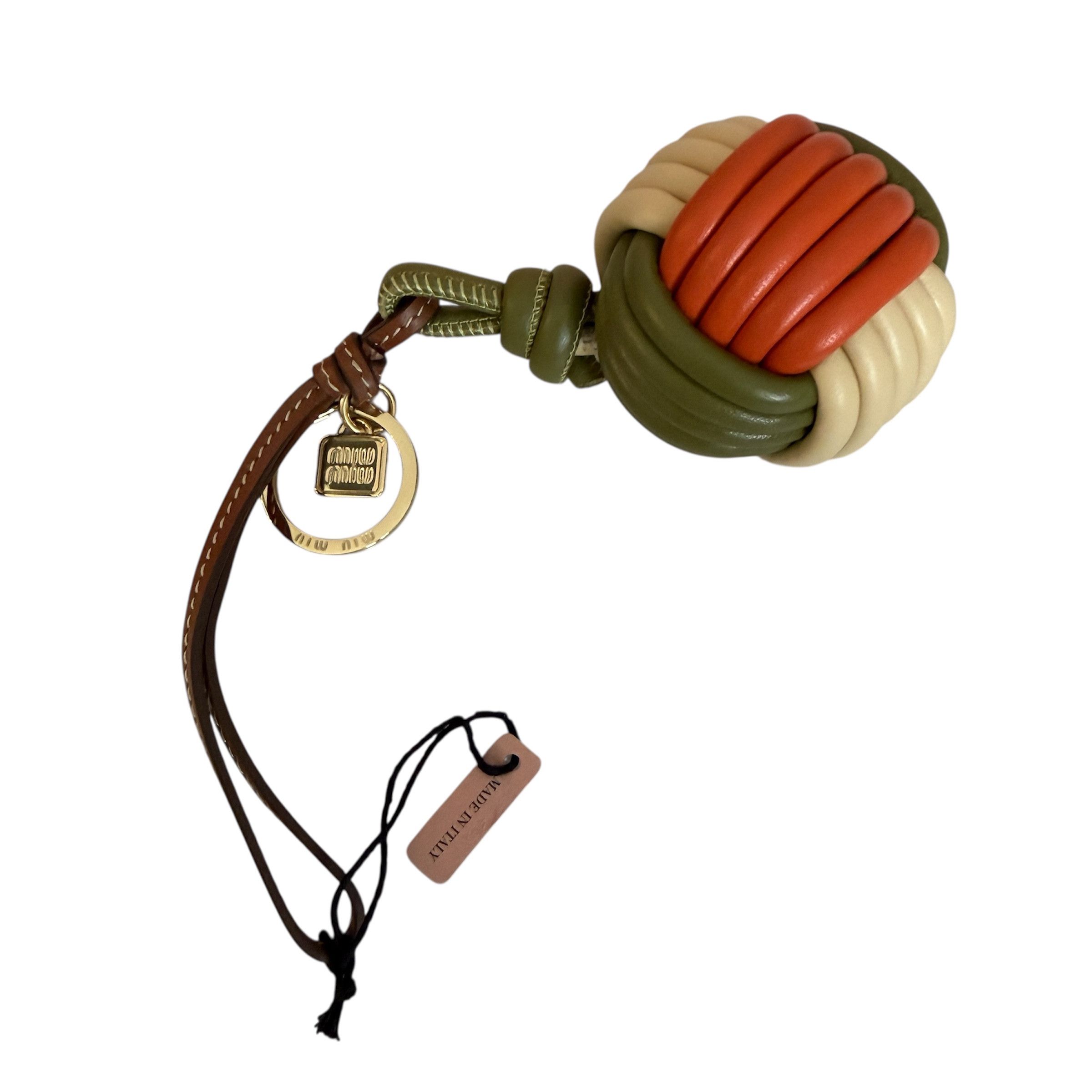 Miu Miu Miu Miu Bag Charm 5TL534 Knot Detail Leather Trick Size ONE SIZE - 4 Thumbnail