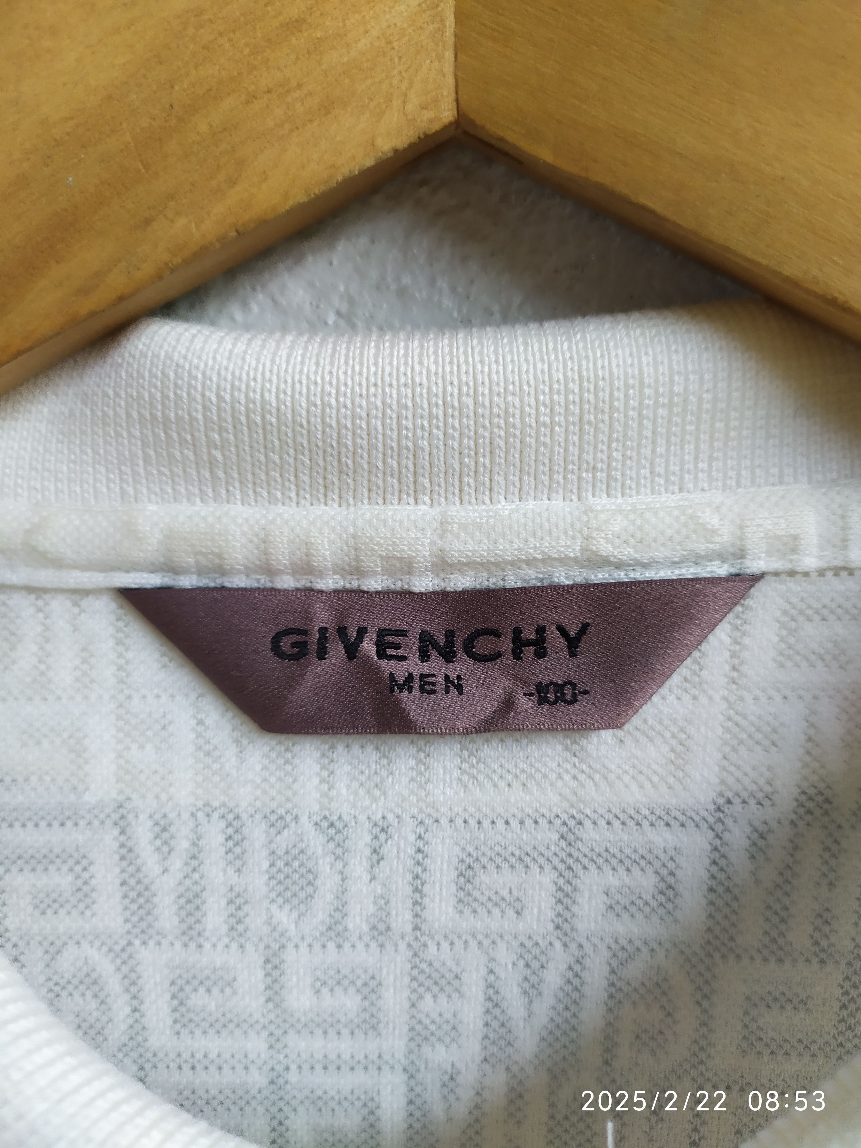 Givenchy × Vintage Givenchy Mesh Monogram Polo Shirt Size US L / EU 52-54 / 3 - 6 Thumbnail
