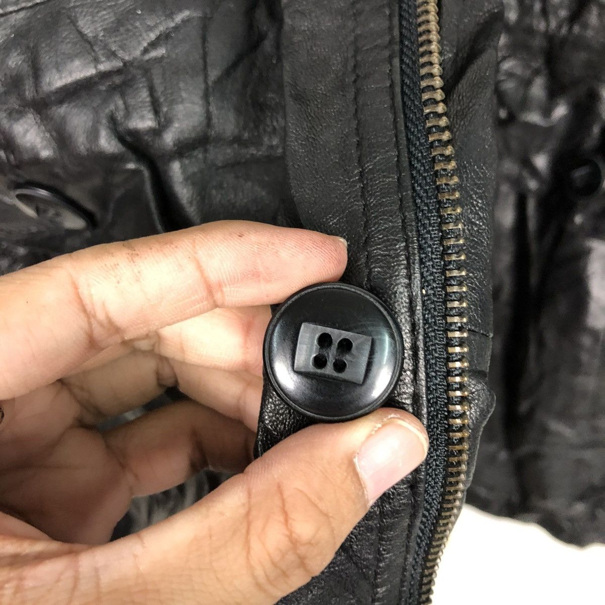 Japanese Brand 🔥VINTAGE GENUINE LEATHER JACKET GIANNI VALENTINO BLANKET Size US L / EU 52-54 / 3 - 18 Thumbnail