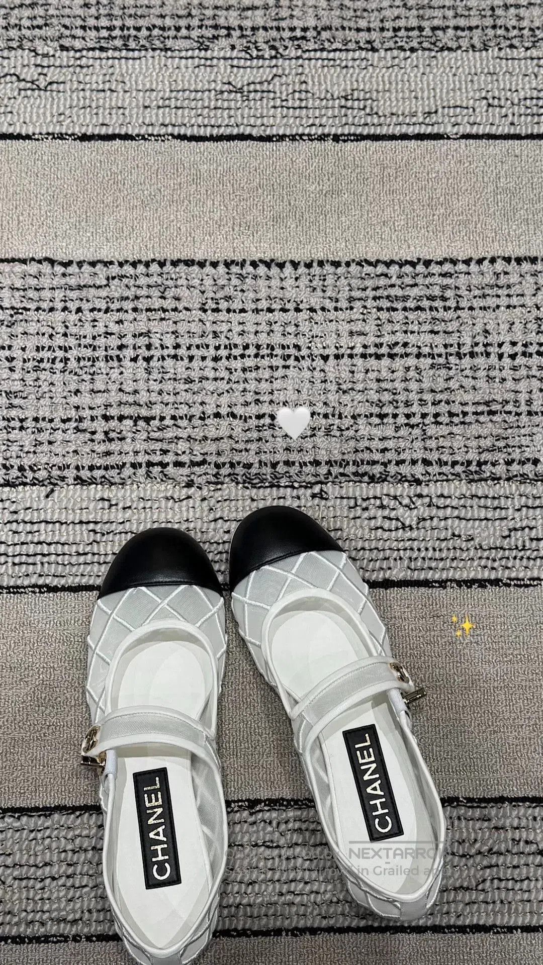 Chanel CHANEL Coco Beach White Mary Jane Shoes. Size US 6 / IT 36 - 2 Thumbnail