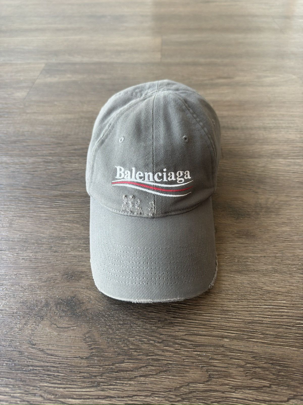 Balenciaga Political Campaign Destroyed Khaki Cap