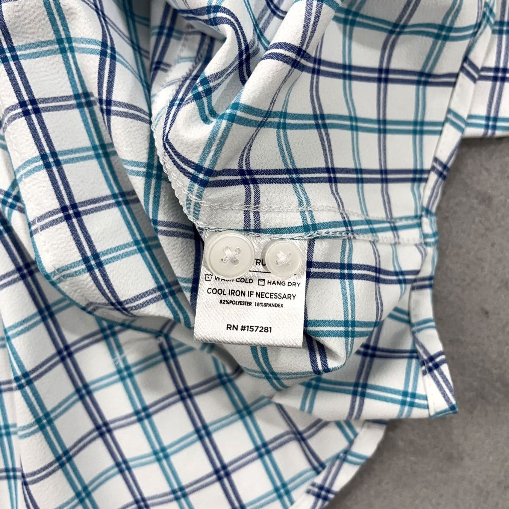 Mizzen+Main Mizzen+Main Shirt Mens 2XL Trim Fit White Blue Check Button-Up Casual Preppy Spring Summer Fall Whitespace Womens Mens Girls Century Size US XXL / EU 58 / 5 - 4 Thumbnail
