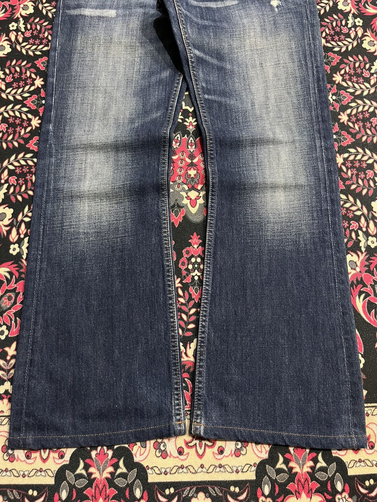 Hollister × Midwest Kids Hollister Boomer Low Rise Slim Bootcut Dark Blue Flare Jeans Size US 32 / EU 48 - 11 Thumbnail