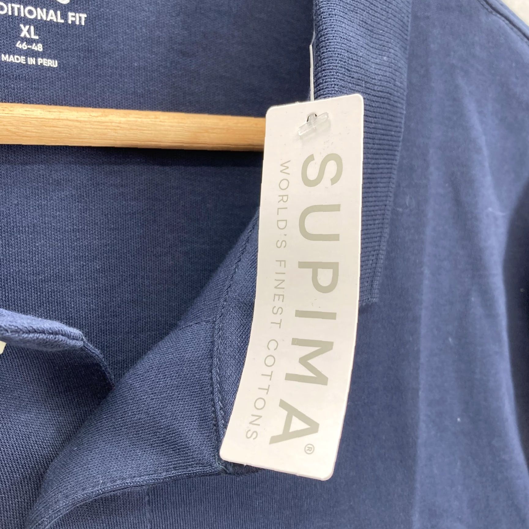 Lands' End Lands' End Polo Shirt Mens XL Navy Blue Traditional Fit Supima Cotton Pocket NWT Size US XL / EU 56 / 4 - 5 Thumbnail