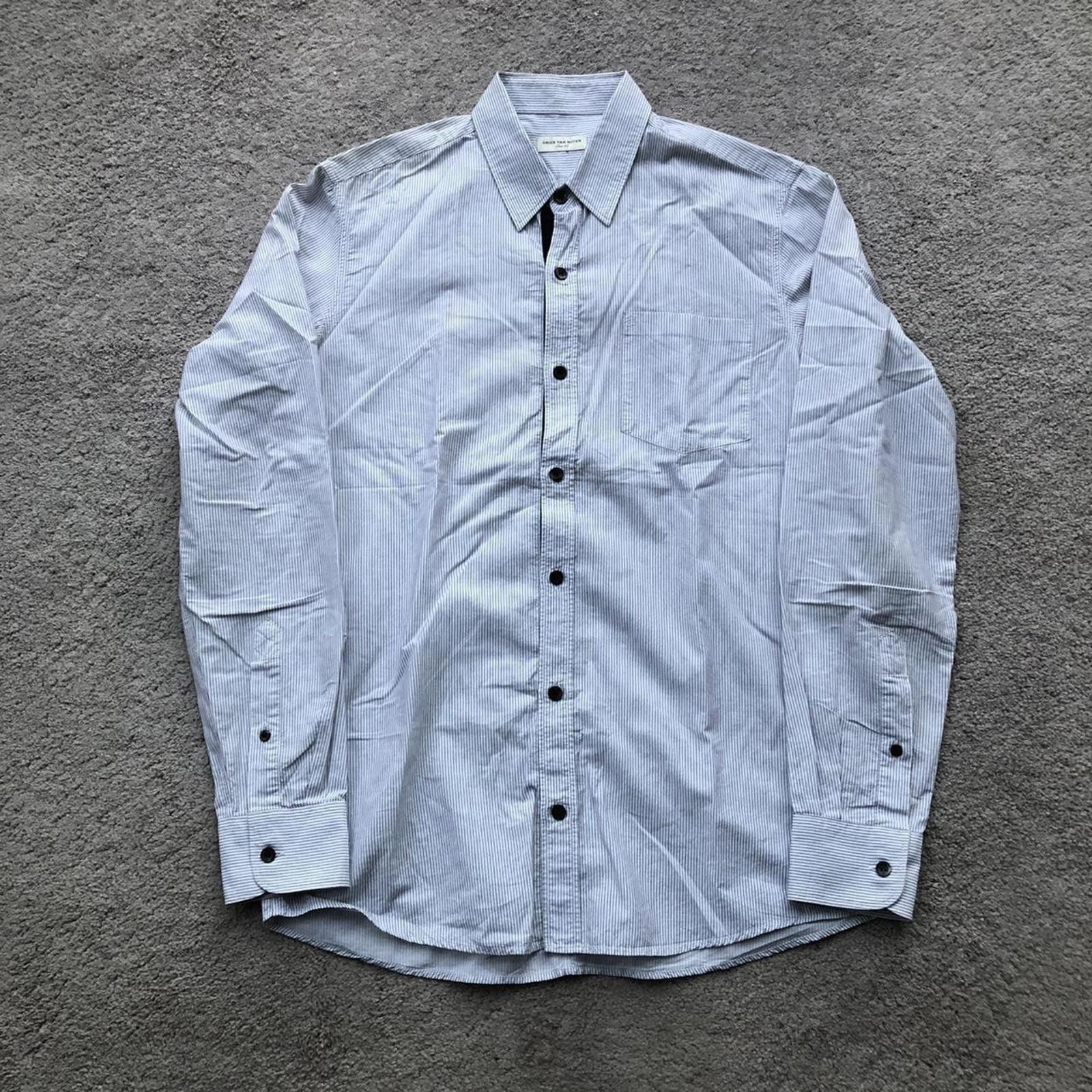 Dries Van Noten Dries Van Noten Pinstriped Button Up Shirt Size US M / EU 48-50 / 2 - 1 Thumbnail