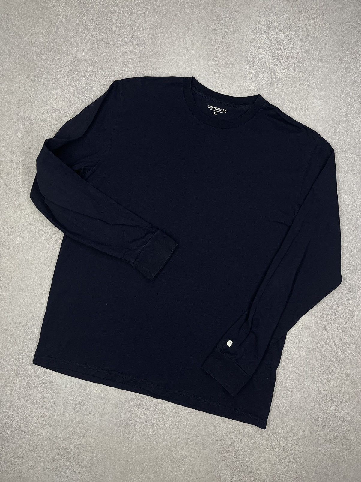 Carhartt × Carhartt Wip Mens Carhartt WIP Base Longsleeve Navy Size XL Size US XL / EU 56 / 4 - 1 Thumbnail