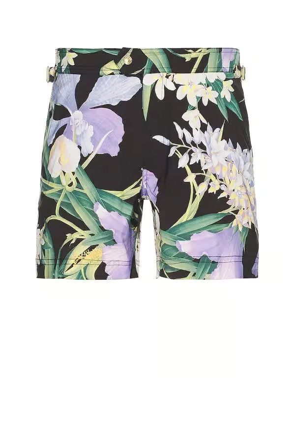 o1w1db10225 BSS001 Lavender Printed Swim Short in Multicolor