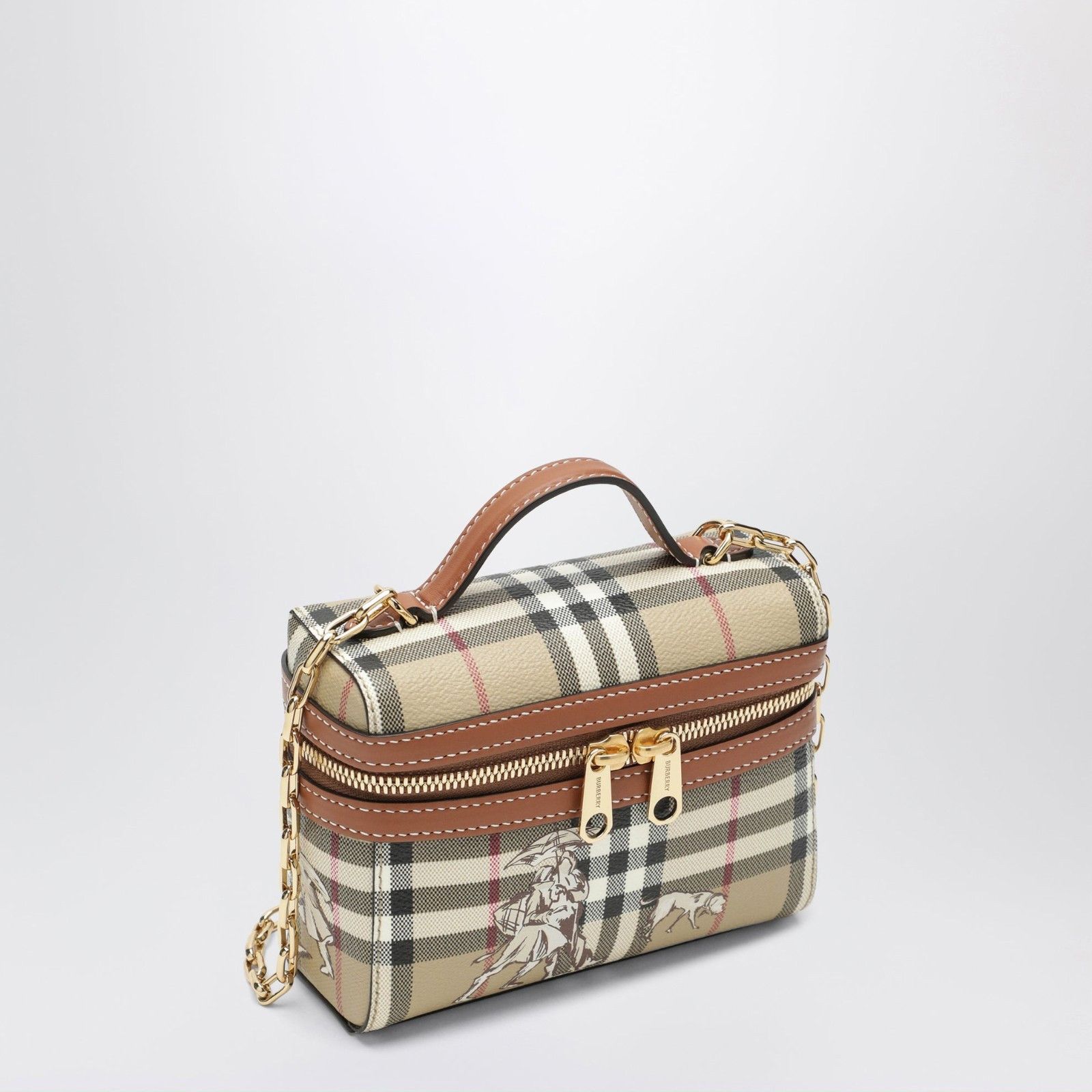 Burberry BURBERRY Check Mates Mini Archive Beige Vanity Bag New & Aut Size ONE SIZE - 2 Thumbnail