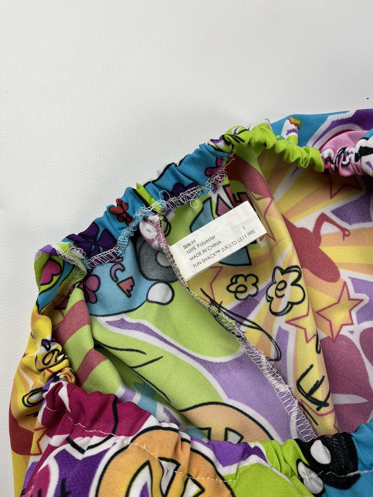 LSDworldpeace ☮️Multicolor peace hippie flared pants y2k trousers Size 29" - 5 Thumbnail