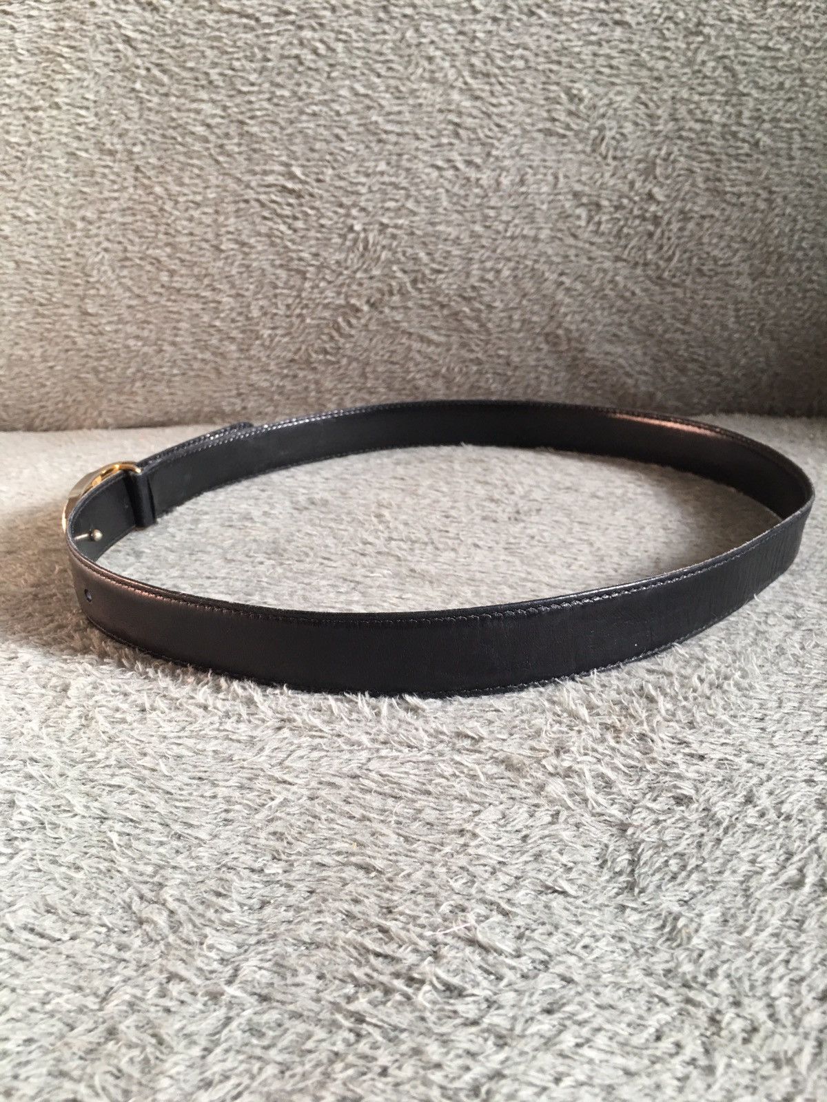Gucci Gucci Belt Leather Black GG Vintage Sz 75/30 Size 30 - 8 Thumbnail