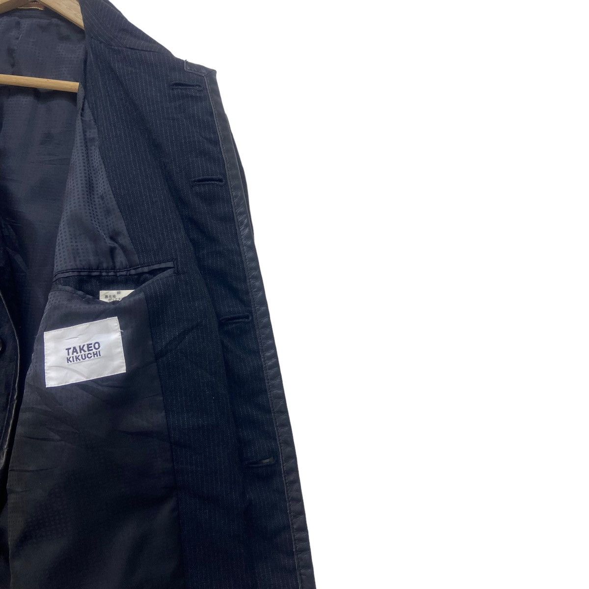 Japanese Brand × Takeo Kikuchi Japanese Brand Takeo Kikuchi Leather Trimmed Quilted Jacket Size US S / EU 44-46 / 1 - 15 Thumbnail