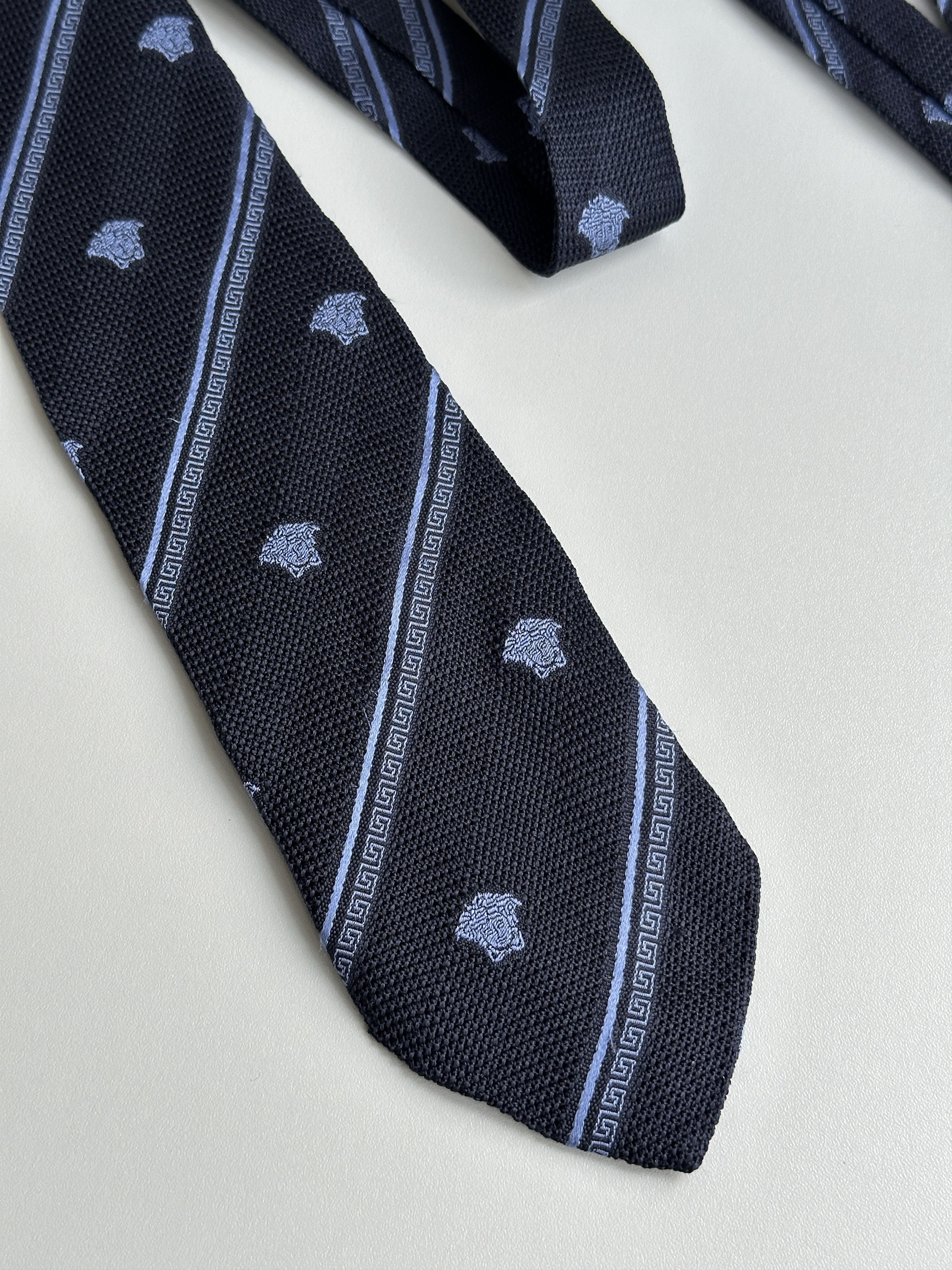 Versace × Versace Jeans Couture Versace Medusa Silk Tie Size ONE SIZE - 2 Thumbnail