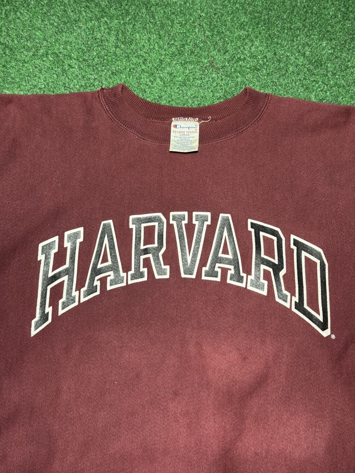 Champion Vtg 90s Harvard Champion Reverse Weave College Sweatshirt Size US L / EU 52-54 / 3 - 2 Thumbnail