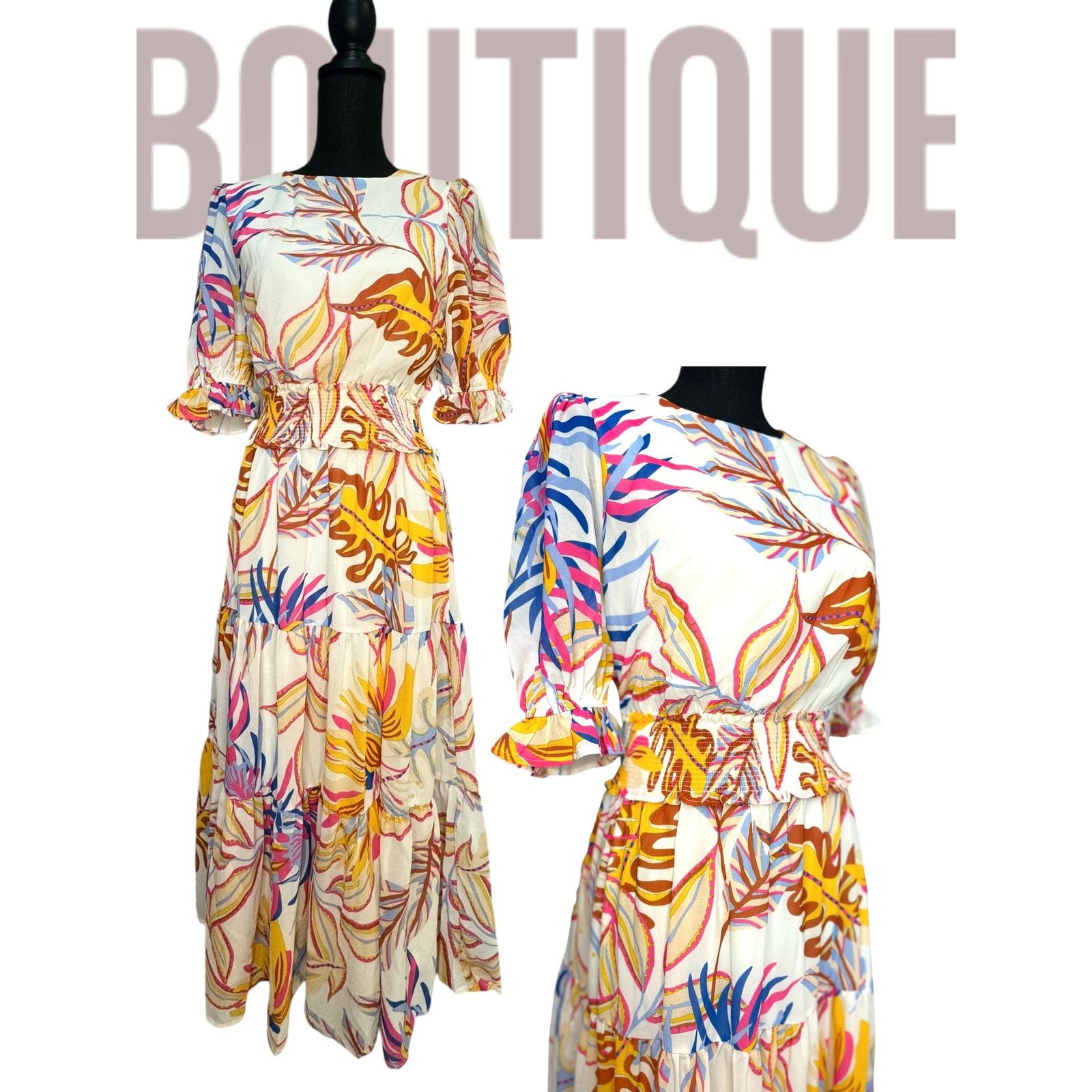 Other BOHO Floral Flying Tomato Dress Fall Ruffle Puff Sleeve sml Size S / US 4 / IT 40 - 1 Thumbnail