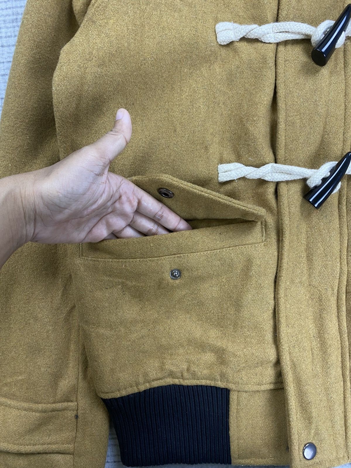 Bless Vintage Bless Genuine Quality Wool Duffle Hoodie Jacket Size US M / EU 48-50 / 2 - 9 Thumbnail