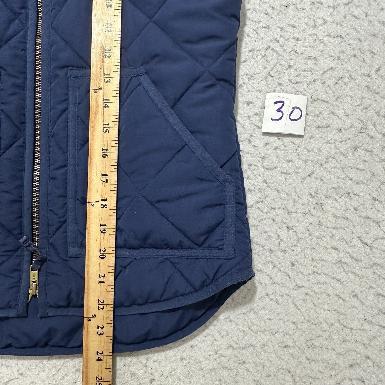 J.Crew J. Crew XXS Quilted Puffer Vest Full Zip Navy Blue Jacket Size XXS / US 00 / IT 34 - 9 Thumbnail