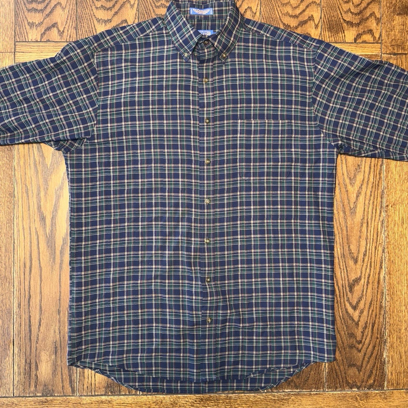 Pendleton Sir Pendleton Tartan Worsted Wool Button Up Long Sleeve Shirt Mens Large Long Size US L / EU 52-54 / 3 - 2 Thumbnail