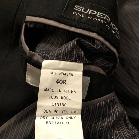 Calvin Klein Calvin Klein men's black 100%wool TUXEDO jacket size: 40R Size 40R - 5 Thumbnail