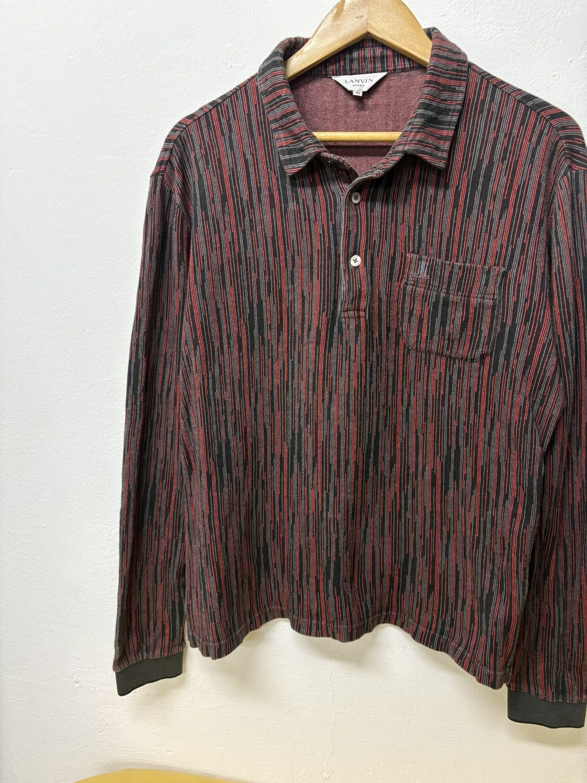 Lanvin Vintage Lanvin Paris Sport Long Sleeve Cotton Polo Size US M / EU 48-50 / 2 - 5 Thumbnail