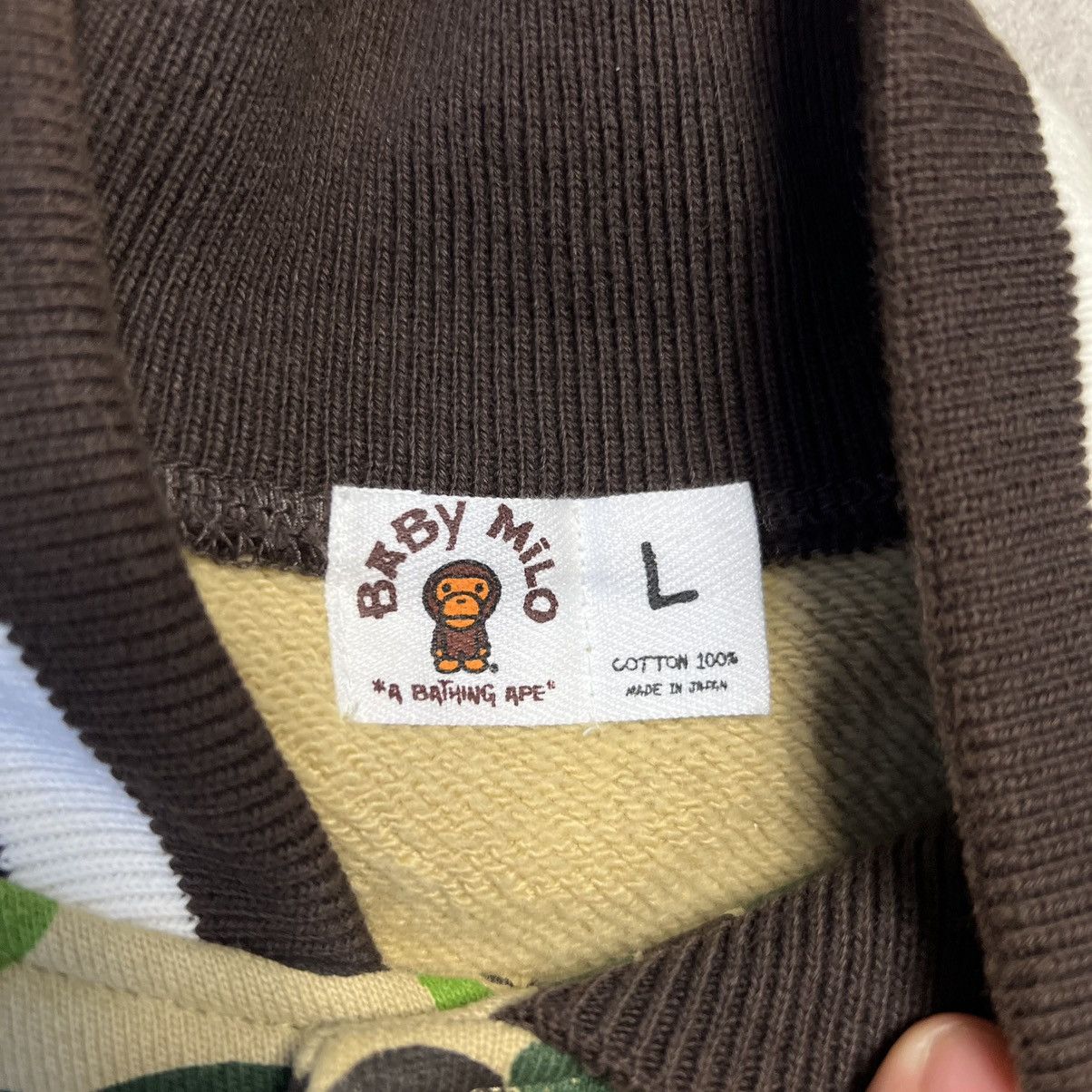 Bape Baby Milo Bape Green Camo Virsity Jacket Size US L / EU 52-54 / 3 - 4 Thumbnail