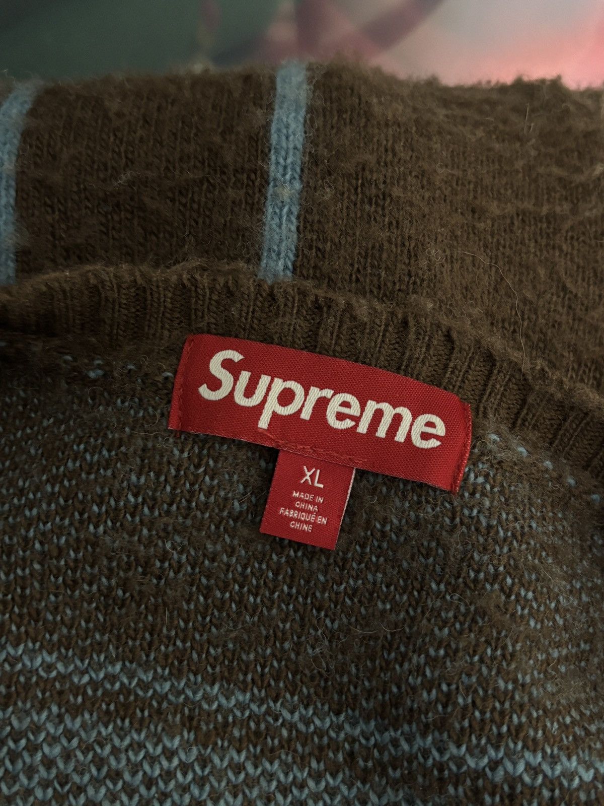 Supreme Supreme 24FW Stripe Knit Brown Blue Sweater Streetwear Size US XL / EU 56 / 4 - 5 Thumbnail