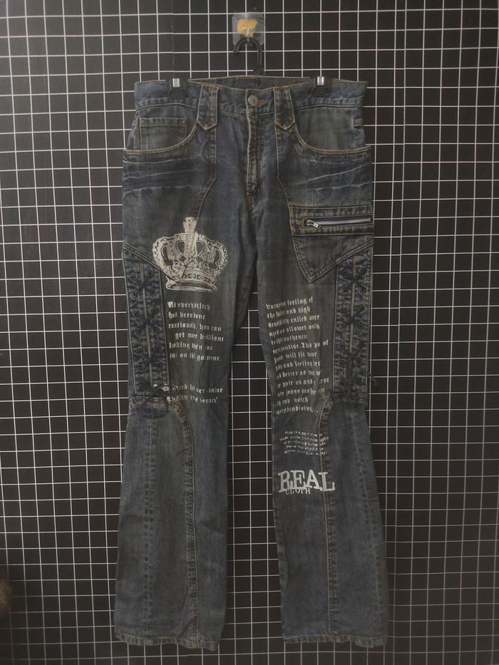 Japanese Brand Japanese Brand Denim Inspired By Chrome Hearts Jeans Size US 34 / EU 50 - 1 Thumbnail