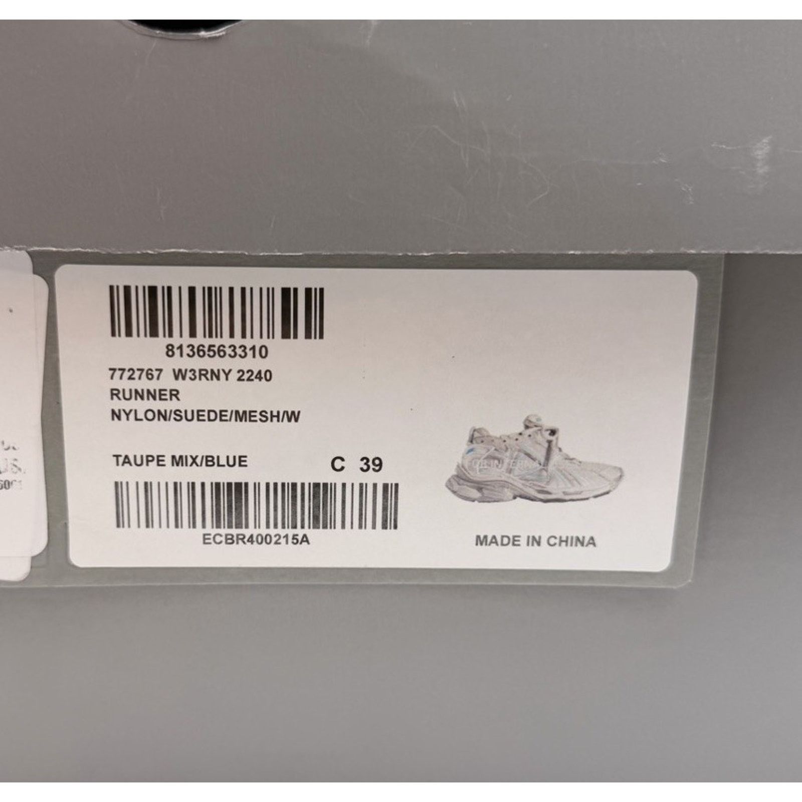 Balenciaga Size 39EU/9W - Balenciaga Runner Nylon Taupe NEW! Size US 9 / IT 39 - 9 Thumbnail