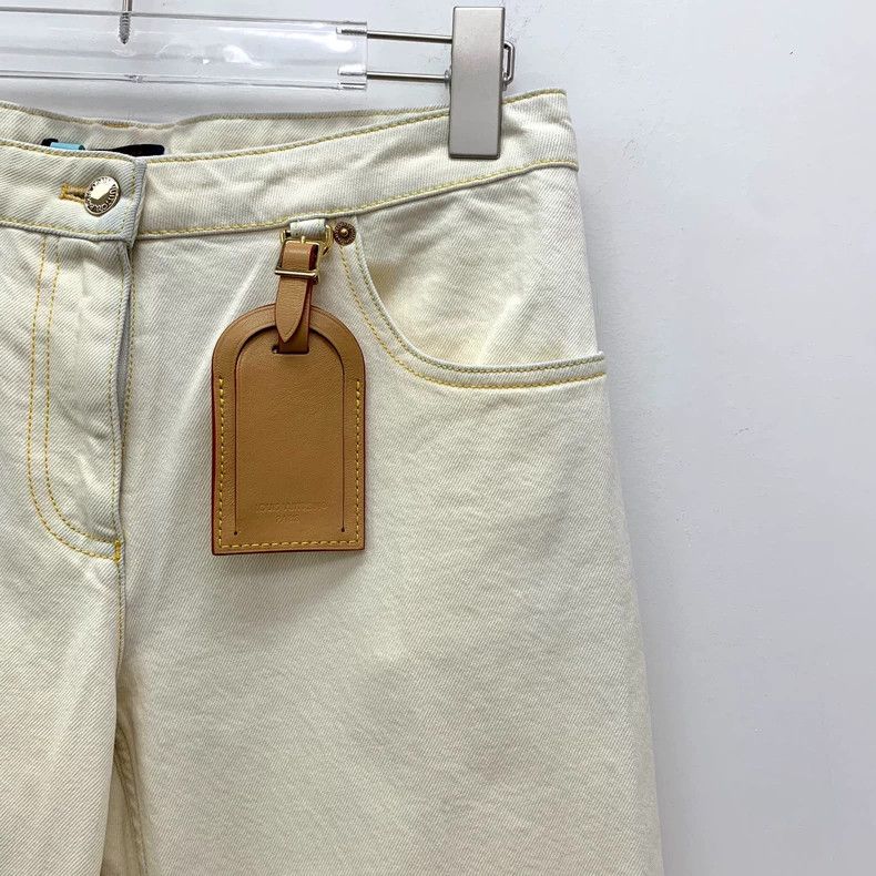 Louis Vuitton Louis Vuitton 23 white cotton casual wide-leg denim trouse Size US 36 / EU 52 - 3 Thumbnail