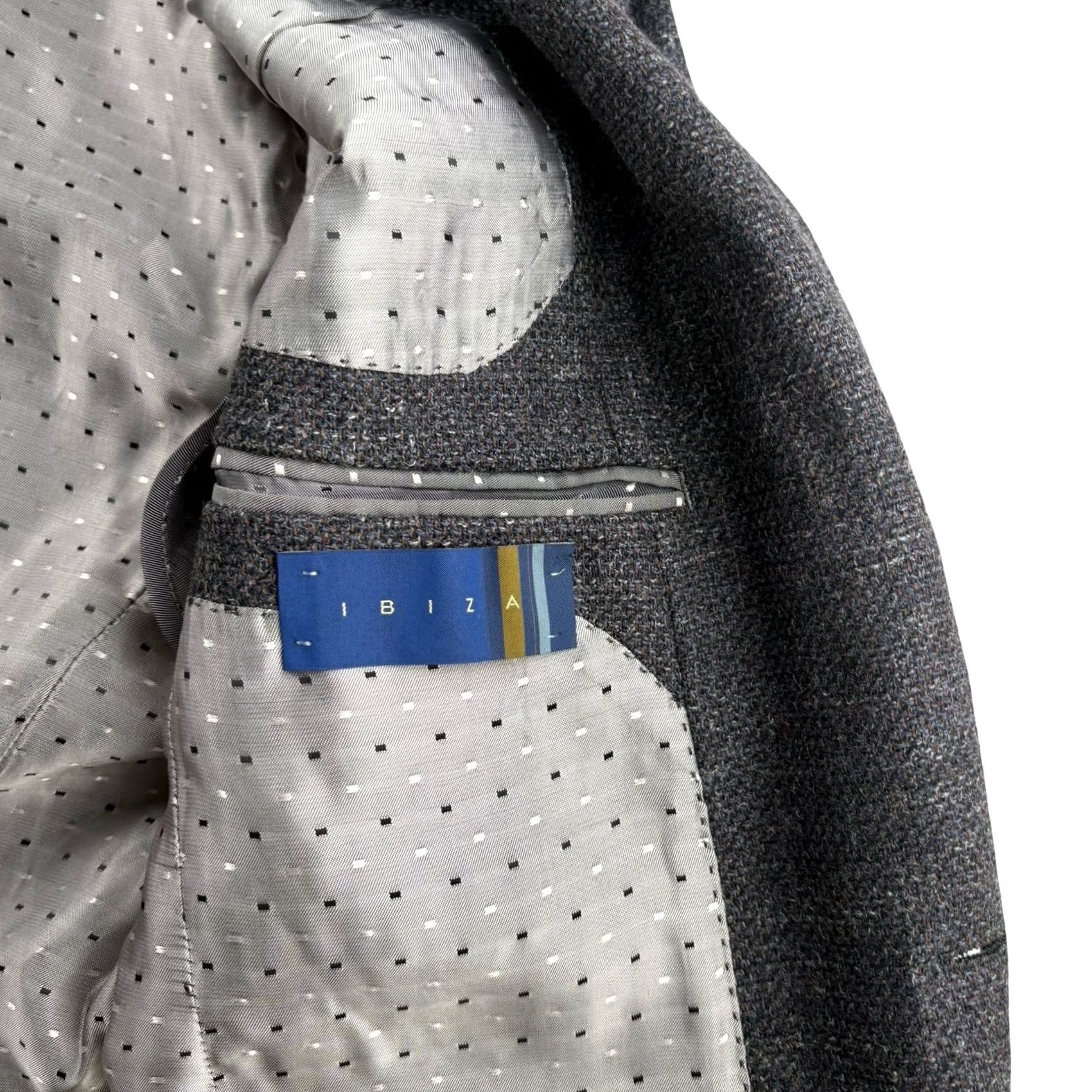 Vintage Ibiza Blazer Jacket Gray Wool Tweed 40R Men’s Two-Button Double-Vented Vintage? No Size 40R - 3 Thumbnail