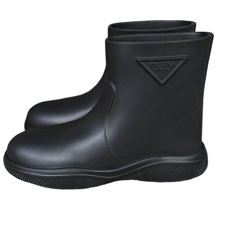 PRADA ブラック レインブーツ　41 Prada Prada Rubber Rain Boots Size 41 | Grailed
