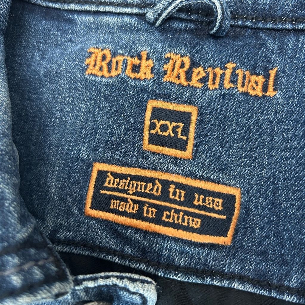 Rock Revival Rock Revival Luciano Denim Stretch Jacket Mens Size XXL Size US XXL / EU 58 / 5 - 6 Thumbnail