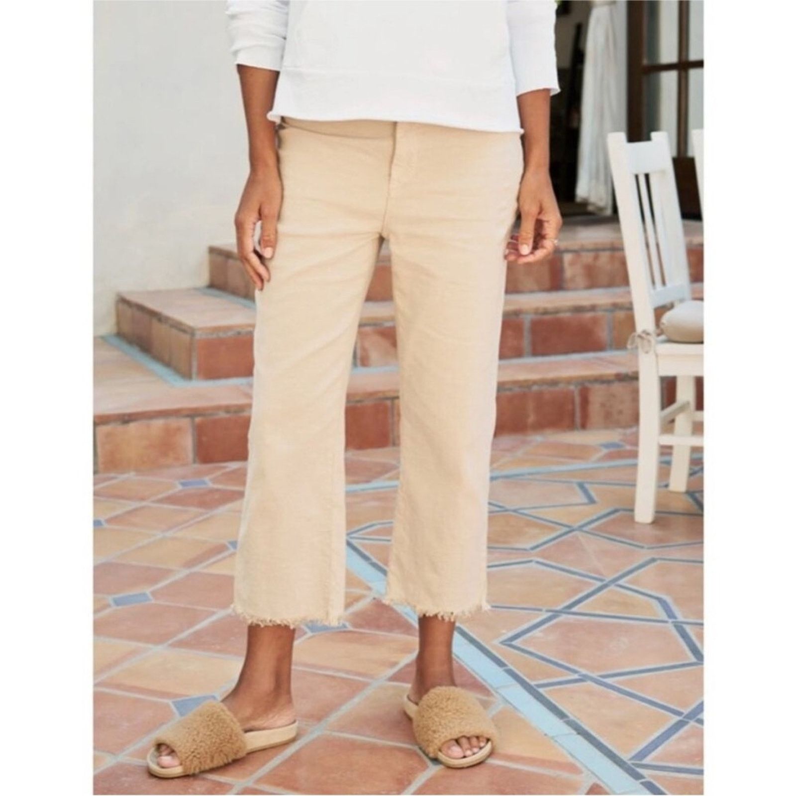 Frank & Eileen Kinsale Performance Cotton Linen Crop Pants