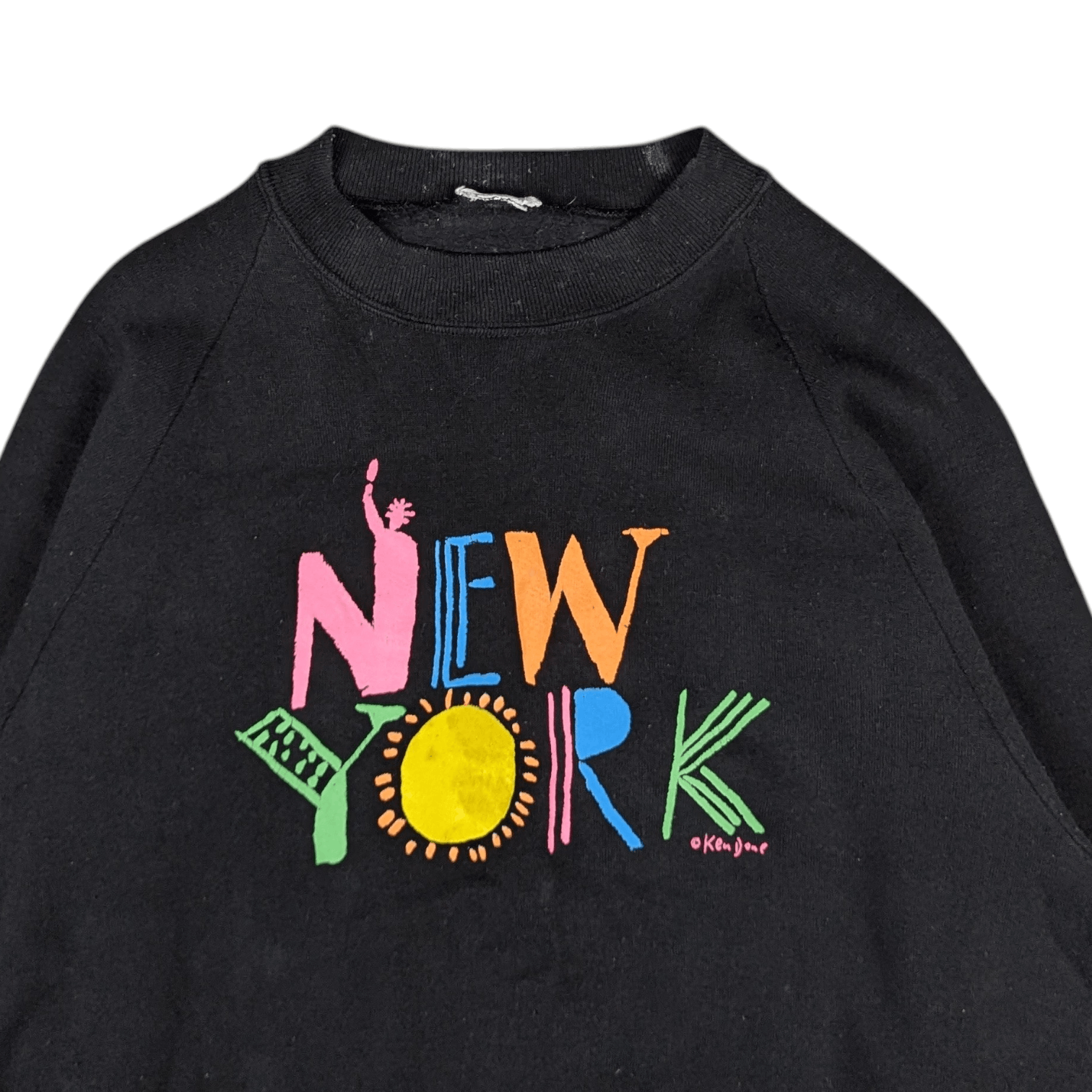 Vintage Vintage 90's NEW YORK Big Logo Jumper Sweatshirt Size US S / EU 44-46 / 1 - 6 Thumbnail