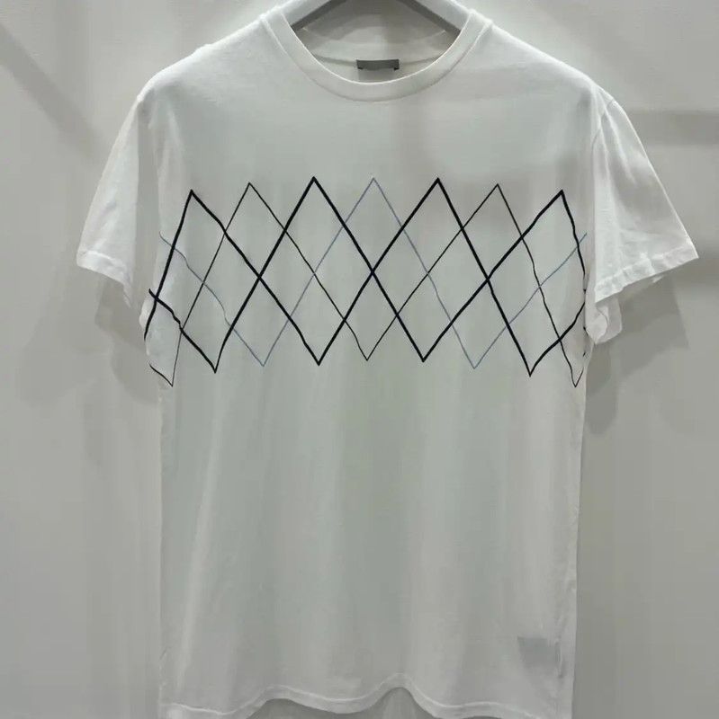 Dior Dior White Cotton Short Sleeve T-Shirt 0089 Size US XL / EU 56 / 4 - 1 Thumbnail