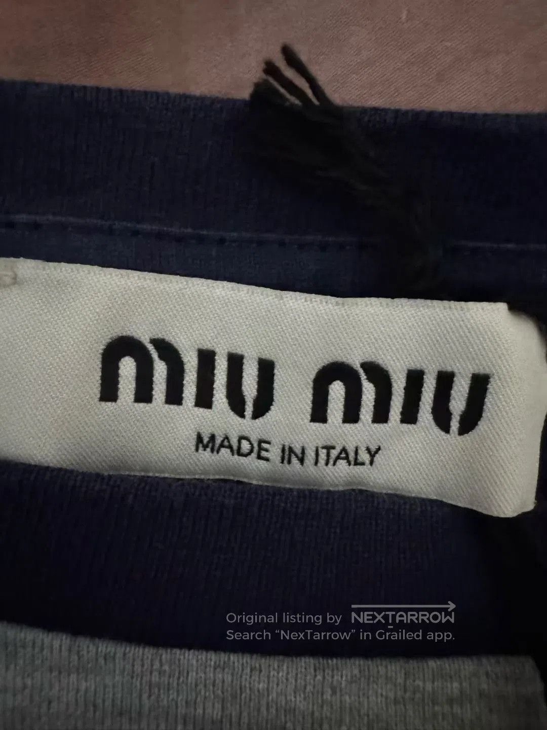 Miu Miu miumiu gray blue striped long sleeve shirt. Size M / US 6-8 / IT 42-44 - 3 Thumbnail