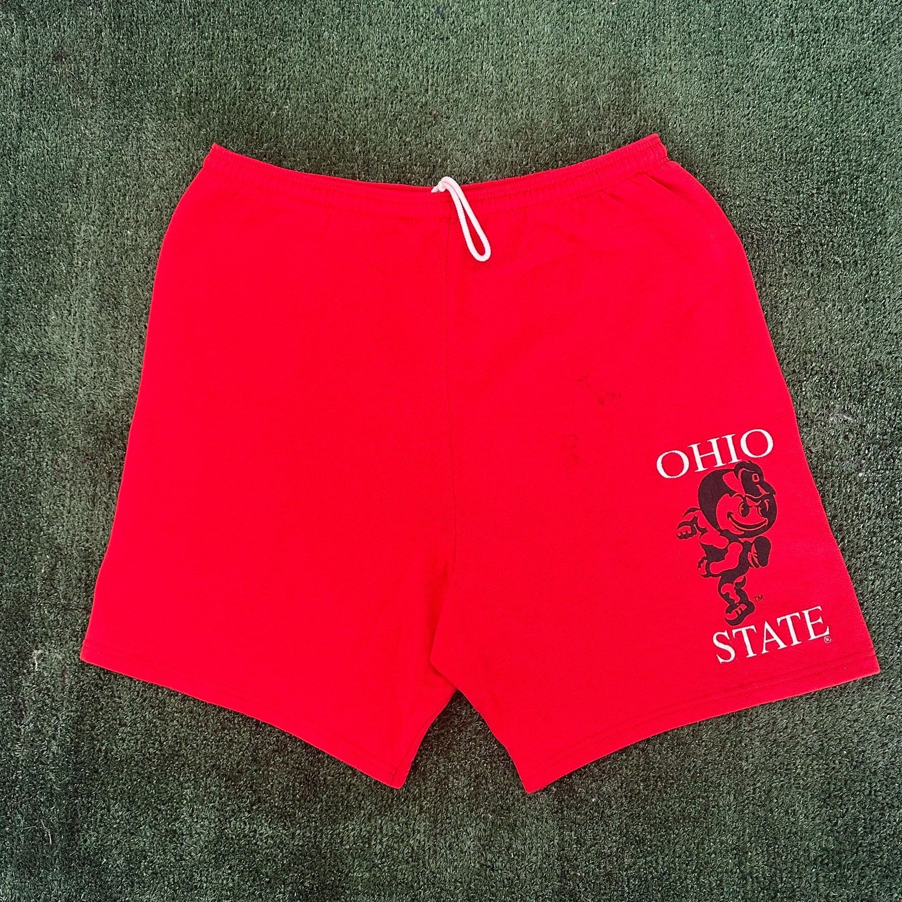 NCAA Vintage 90s Ohio State University Buckeyes Logo Shorts Red Size US 34 / EU 50 - 1 Thumbnail