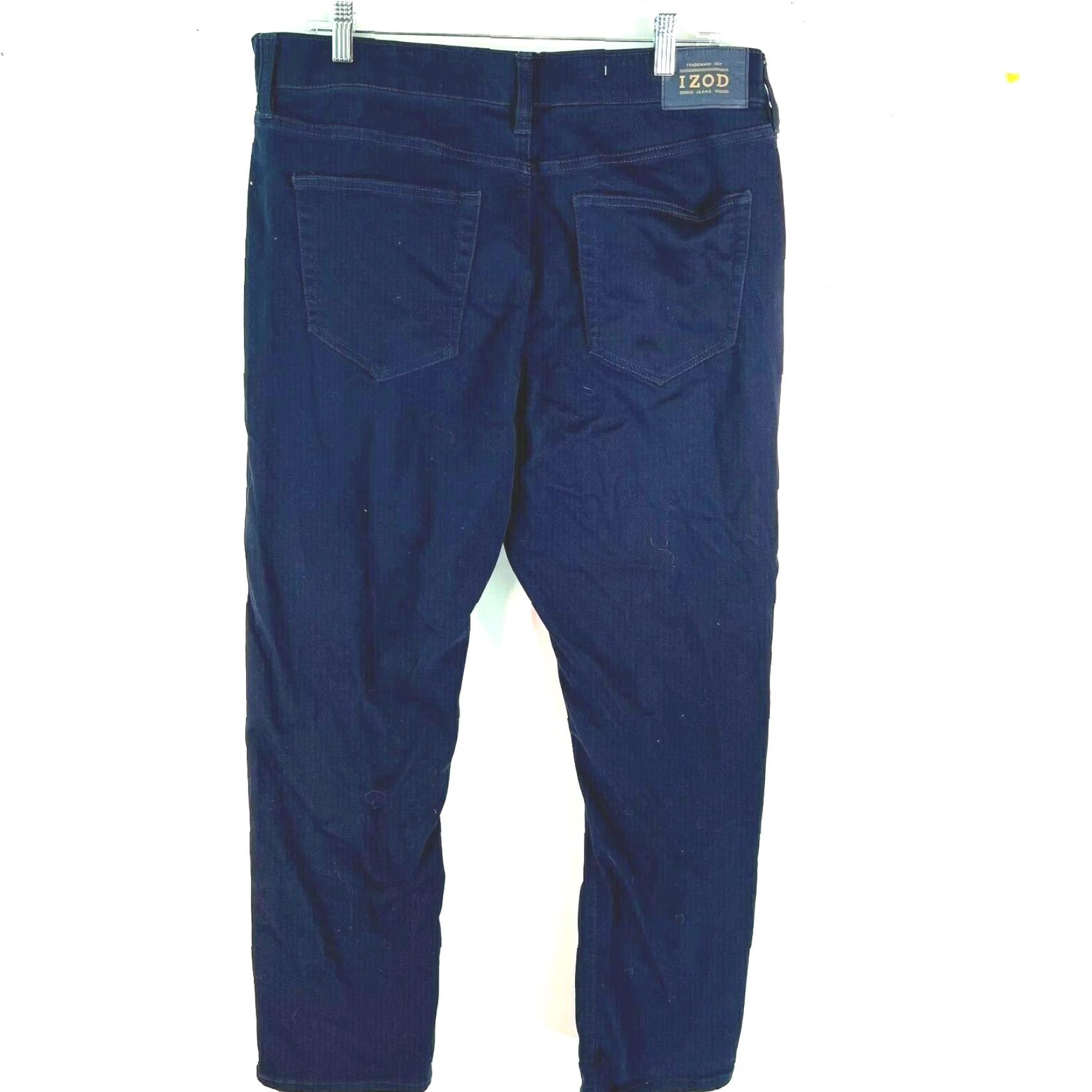 Izod IZOD Mens Regular Fit Flat Front Straight Leg Casual Blue Pants 36 Regular Blue, Chino, City Theme Mens Pants Size US 36 / EU 52 - 2 Thumbnail